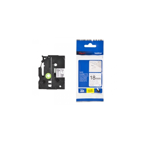 Brother TZe-SE4 - Tell-tale adhesive - black on white - Roll (1.8 cm x 8 m) 1 cassette(s) security tape - for Brother PT-D600; P-Touch PT-1880, 70, E550, E800, P750, P900, P950; P-Touch EDGE PT-P750 - 2