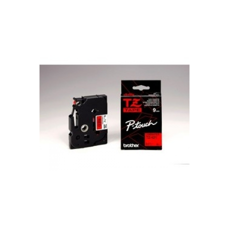 Brother - Black on red - Roll (0.9 cm x 8 m) 1 cassette(s) laminated tape - for P-Touch PT-1080, 1090, 1230, 1290, 18, 2030, 2430, 2730, 3600, 7100, 9700, 9800, PT-GL-200 - 0