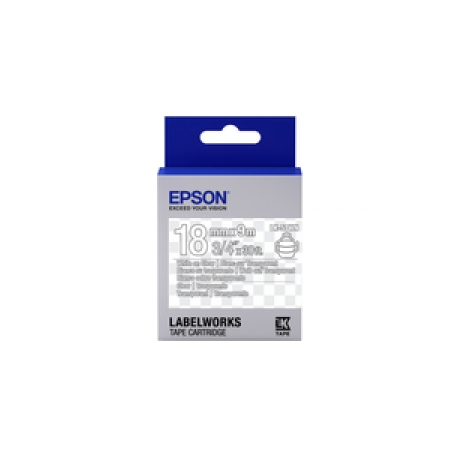 Epson LabelWorks LK-5TWN - White on transparent - Roll (1.8 cm x 9 m) 1 roll(s) label tape - for LabelWorks LW-1000, LW-400, LW-600, LW-700, LW-900, LW-K400, LW-Z700, LW-Z900 - 1