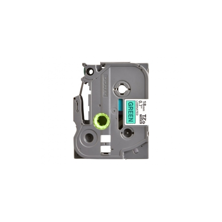 Brother TZe-741 - Standard adhesive - black on green - Roll (1.8 cm x 8 m) 1 cassette(s) laminated tape - for Brother PT-D600; P-Touch PT-1880, D450, D800, E550, E800, P900, P950; P-Touch EDGE PT-P750 - 1