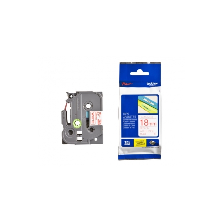 Brother TZe-242 - Standard adhesive - red on white - Roll (1.8 cm x 8 m) 1 cassette(s) laminated tape - for Brother PT-D600; P-Touch PT-1880, D450, D800, E550, E800, P900, P950; P-Touch EDGE PT-P750 - 1