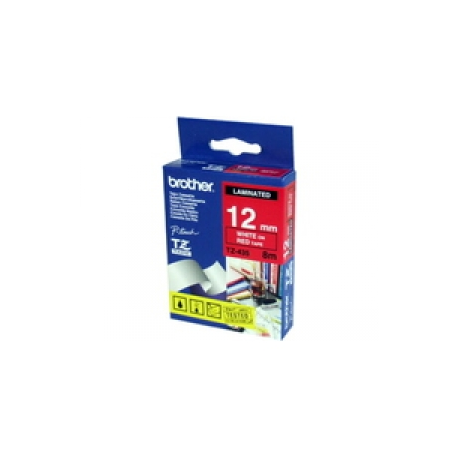 Brother TZe435 - White on red - Roll (1.2 cm x 8 m) 1 roll(s) laminated tape - for P-Touch PT-1005, 1010, D210, D400, D450, D800, E550, H110, H200, P300, P750, P900, P950 - 0