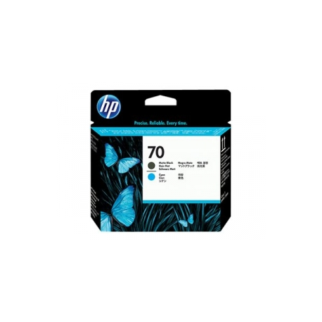HP 70 - Cyan, matte black - printhead - for DesignJet SD Pro MFP, Z2100, Z3100, Z3200, Z5200, Z5400; Photosmart Pro B8850, Pro B9180 - 2