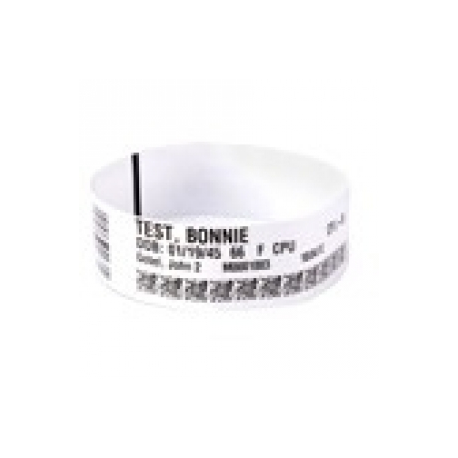 Zebra Z-Band Fusion - Polypropylene (PP) - adhesive - white - 70 x 22 mm 1000 pcs. (5 roll(s) x 200) wristbands - for Zebra GX420; GK Series GK420; G-Series GC420; GX Series GX420, GX430; LP 28XX; TLP 28XX - 0