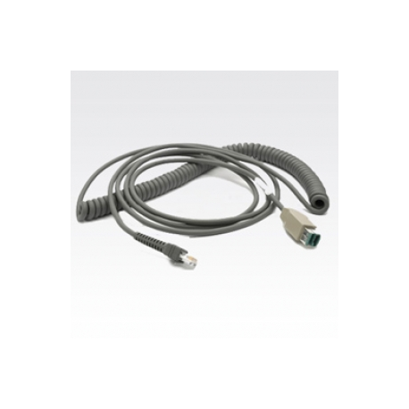 Zebra - USB cable - 4.6 m - coiled - for Symbol LS3408, LS3478, LS9208; Cyclone M2007; Digital Scanner DS 66XX, DS3478, DS6707 - 0
