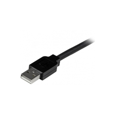 StarTech.com 15m USB 2.0 Active Extension Cable - M / F - 15 meter USB 2.0 Repeater Cable Cord - USB A Male to USB A Female - 15 m, Black (USB2AAEXT15M) - USB extension cable - USB (F) to USB (M) - USB 2.0 - 15 m - active - black - for P / N: SVA5H2NEUA, UUSBOTG - 2