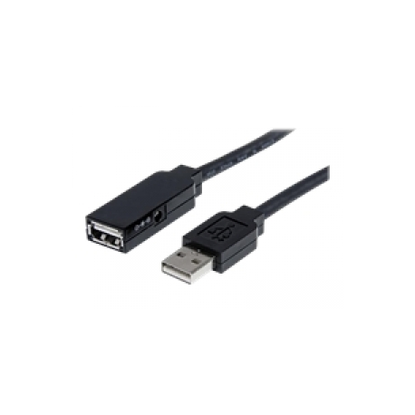 StarTech.com 20m USB 2.0 Active Extension Cable - M / F - USB extension cable - USB (M) to USB (F) - USB 2.0 - 66 ft - active - black - USB2AAEXT20M - USB extension cable - USB (M) to USB (F) - USB 2.0 - 20 m - active - black - for P / N: SVA5H2NEUA, UUSBOTG - 0
