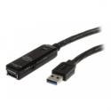 StarTech.com 32.8 ft Active USB 3.0 Extension Cable with AC Power Adapter - Shielded - Male to Female USB USB 3.1 Gen 1 Type A (5Gbps) Extender (USB3AAEXT10M) - USB extension cable - USB Type A (M) to USB Type A (F) - USB 3.0 - 10 m - active - black - for P / N: PEXUSB3S42V, PEXUSB3S44V, S352BU33HR, SVA5H2NEUA, USB3SAA3MBK
