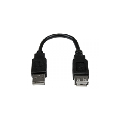 StarTech.com 6in USB 2.0 Extension Adapter Cable A to A - M / F - USB extension cable - USB (M) to USB (F) - USB 2.0 - 5.9 in - black - USBEXTAA6IN - USB extension cable - USB (M) to USB (F) - USB 2.0 - 15 cm - black - for P / N: 35FCREADBU3, MSDREADU2OTG, SU2DUPERA11, USB56KEMH2, USBDUP15, USBDUPE115, USBDUPE17 - 0
