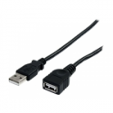 StarTech.com 3 ft Black USB 2.0 Extension Cable A to A - M / F - 3 ft USB A to A Extension Cable - 3ft USB 2.0 Extension cord (USBEXTAA3BK) - USB extension cable - USB (M) to USB (F) - USB 2.0 - 91 cm - black - for P / N: 35FCREADBK3, ICUSB2321F, ICUSB232V2, LTUB1MBK, MSDREADU2OTG, ST4300USB3EU, UUSBOTG