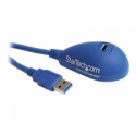 StarTech.com 5 ft Desktop SuperSpeed USB 3.0 Extension Cable - A to A M / F - USB extension cable - USB Type A (M) to USB Type A (F) - 5 ft - black - USB3SEXT5DSK - USB extension cable - USB Type A (M) to USB Type A (F) - 1.5 m - black - for P / N: 2SD4FCRU3, CFASTRWU3, FCREADMICRO3, MSDREADU3CA, USB3SAA3MBK