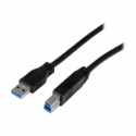 StarTech.com 2m 6 ft Certified SuperSpeed USB 3.0 A to B Cable Cord - USB 3 Cable - 1x USB 3.0 A (M), 1x USB 3.0 B (M) - 2 meter, Black (USB3CAB2M) - USB cable - USB Type B (M) to USB Type A (M) - USB 3.0 - 2 m - molded - black - for P / N: KITBXDOCKPEU, KITBXDOCKPNA, KITBXDOCKPUK, SV231HU34K6, SV231QDPU34K, SV431HU34K6