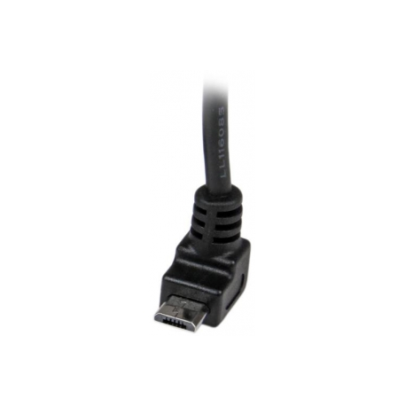 StarTech.com 2m Micro USB Cable Cord - A to Up Angle Micro B - Up Angled Micro USB Cable - 1x USB A (M), 1x USB Micro B (M) - Black (USBAUB2MU) - USB cable - Micro-USB Type B (M) to USB (M) - USB 2.0 - 2 m - 90° connector, molded - black - 3