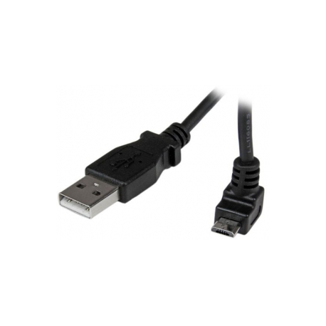 StarTech.com 2m Micro USB Cable Cord - A to Up Angle Micro B - Up Angled Micro USB Cable - 1x USB A (M), 1x USB Micro B (M) - Black (USBAUB2MU) - USB cable - Micro-USB Type B (M) to USB (M) - USB 2.0 - 2 m - 90° connector, molded - black - 5