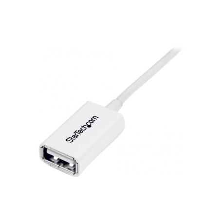 StarTech.com 1m White USB 2.0 Extension Cable Cord - A to A - USB Male to Female Cable - 1x USB A (M), 1x USB A (F) - White, 1 meter (USBEXTPAA1MW) - USB extension cable - USB (F) to USB (M) - USB 2.0 - 1 m - molded - white - for P / N: MSDREADU2OTG, USBEXTPAA2MW, USBEXTPAA3MW, USBPAUB1MW, USBPAUB2MW, USBPAUB50CMW - 2