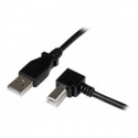 StarTech.com 2m USB 2.0 A to Right Angle B Cable Cord - 2 m USB Printer Cable - Right Angle USB B Cable - 1x USB A (M), 1x USB B (M) (USBAB2MR) - USB cable - USB Type B (M) to USB (M) - USB 2.0 - 2 m - 90° connector - black