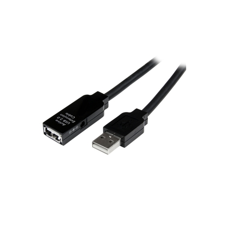 StarTech.com 10m USB 2.0 Active Extension Cable M / F - 10 meter USB 2.0 Repeater  /  Extender Cable USB A (M) to USB A (F) 10 m Black - 3 ft (USB2AAEXT10M) - USB extension cable - USB (F) to USB (M) - USB 2.0 - 10 m - active - black - for P / N: LTUB1MBK, SVA5H2NEUA, UUSBOTG - 3
