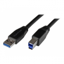StarTech.com 5m 15 ft Active USB 3.0 USB-A to USB-B Cable - M / M - USB A to B Cable - USB 3.1 Gen 1 (5 Gbps) (USB3SAB5M) - USB cable - USB Type B (M) to USB Type A (M) - USB 3.0 - 5 m - molded - black - for P / N: ST1030USBM