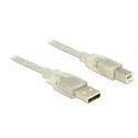 DeLOCK - USB cable - USB Type B (M) to USB (M) - USB 2.0 - 5 m - transparent