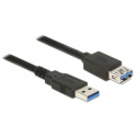 Delock Extension cable USB 3.0 - USB extension cable - USB Type A (M) to USB Type A (F) - USB 3.0 - 3 m - black
