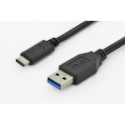 ASSMANN - USB cable - USB Type A (M) to USB-C (M) - USB 3.0 - 1 m - molded - black