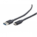 Cablexpert CCP-USB3-AMCM-1M - USB cable - USB-C (M) to USB Type A (M) - USB 3.1 - 1 m - molded - black