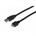 ASSMANN - USB cable - Micro-USB Type B (M) to USB Type A (M) - USB 3.0 - 25 cm - molded - black