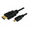 StarTech.com 0.5m High Speed HDMI Cable with Ethernet HDMI to HDMI Micro - HDMI cable with Ethernet - HDMI male to micro HDMI male - 50 cm - black