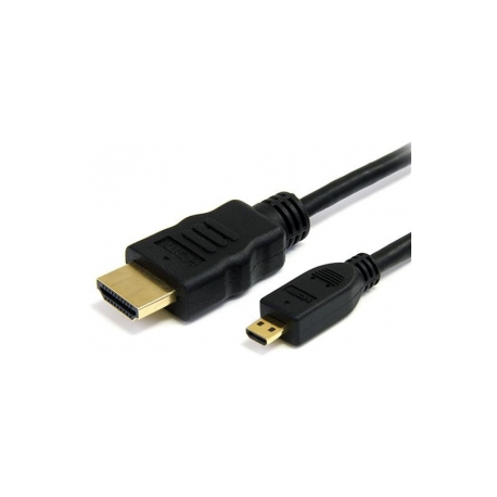 StarTech.com 0.5m High Speed HDMI Cable with Ethernet HDMI to HDMI Micro - HDMI cable with Ethernet - HDMI male to micro HDMI male - 50 cm - black - 1