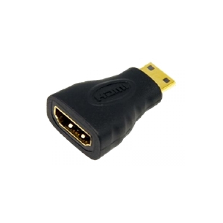 StarTech.com Mini HDMI to HDMI Adapter, 4K High Speed HDMI Adapter, 4K 30Hz Ultra HD High Speed HDMI Adapter, HDMI 1.4, Gold Plated Connectors, UHD Mini HDMI Adapter 4K, Black - Mini HDMI to HDMI Converter - HDMI adapter - HDMI female to mini HDMI male - black - 0
