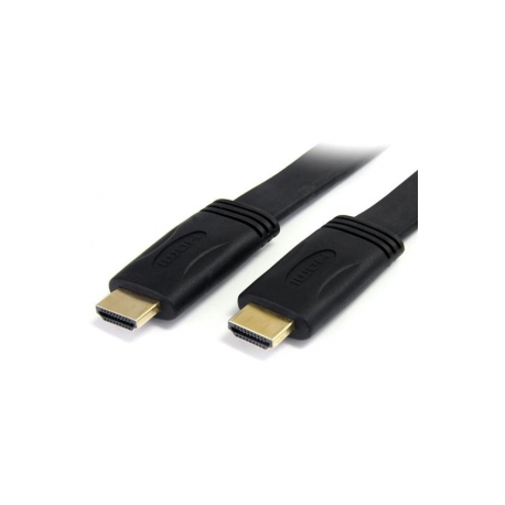 StarTech.com 5m Flat High Speed HDMI Cable with Ethernet Ultra HD 4kx2k - HDMI cable with Ethernet - HDMI male to HDMI male - 5 m - shielded - black - 1