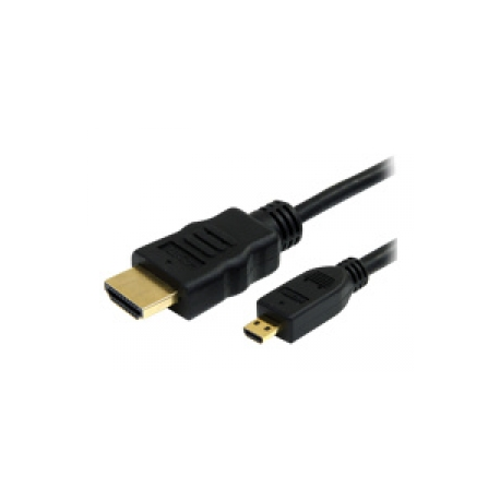 StarTech.com 3m High Speed HDMI® Cable with Ethernet - HDMI to HDMI Micro - M / M - 3 Meter HDMI (A) to HDMI Micro (D) Cable (HDADMM3M) - HDMI cable with Ethernet - HDMI male to micro HDMI male - 3 m - shielded - black - 0