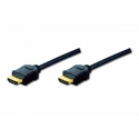 DIGITUS - HDMI cable with Ethernet - HDMI male to HDMI male - 1 m - triple shielded - black