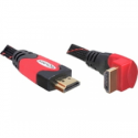 Delock High Speed HDMI with Ethernet - HDMI cable with Ethernet - HDMI male to HDMI male - 5 m - angled connector