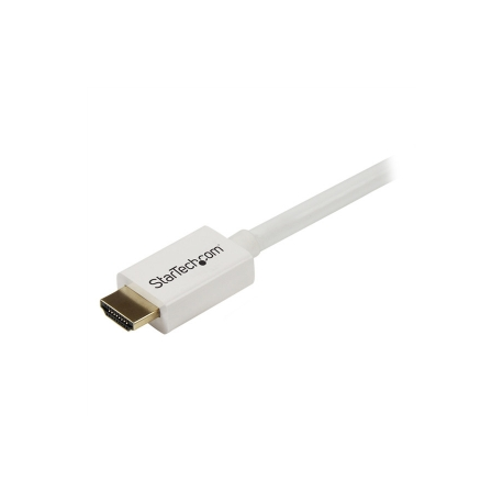 StarTech.com 5m / 16 ft CL3 Rated HDMI Cable with Ethernet, In Wall Rated HDMI Cable 4K 30Hz, UHD High Speed HDMI Cable 10.2 Gbps Bandwidth, 4K Ultra HD HDMI 1.4 Video  /  Display Cable, 30AWG - Long White HDMI Cable - HDMI cable - HDMI male to HDMI male - 5 m - double shielded - white - 1