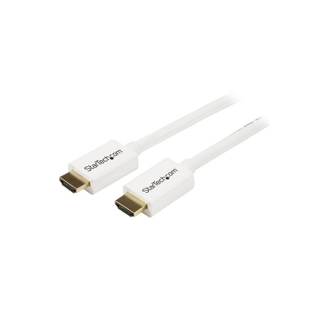 StarTech.com 5m / 16 ft CL3 Rated HDMI Cable with Ethernet, In Wall Rated HDMI Cable 4K 30Hz, UHD High Speed HDMI Cable 10.2 Gbps Bandwidth, 4K Ultra HD HDMI 1.4 Video  /  Display Cable, 30AWG - Long White HDMI Cable - HDMI cable - HDMI male to HDMI male - 5 m - double shielded - white - 3