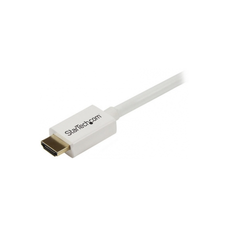 StarTech.com 3m / 10 ft CL3 Rated HDMI Cable with Ethernet, In Wall Rated HDMI Cable 4K 30Hz, UHD High Speed HDMI Cable 10.2 Gbps Bandwidth, 4K Ultra HD HDMI 1.4 Video  /  Display Cable, 30AWG - Long White HDMI Cable - HDMI cable - HDMI male to HDMI male - 3 m - double shielded - white - 1