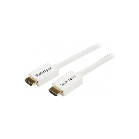 StarTech.com 3m / 10 ft CL3 Rated HDMI Cable with Ethernet, In Wall Rated HDMI Cable 4K 30Hz, UHD High Speed HDMI Cable 10.2 Gbps Bandwidth, 4K Ultra HD HDMI 1.4 Video  /  Display Cable, 30AWG - Long White HDMI Cable - HDMI cable - HDMI male to HDMI male - 3 m - double shielded - white - 3