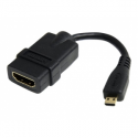 StarTech.com 5in High Speed HDMI Adapter Cable - HDMI to HDMI Micro - F / M - 5 inch Micro HDMI Adapter - HDMI Female to Micro HDMI Male (HDADFM5IN) - HDMI adapter - HDMI female to micro HDMI male - 1.2 cm - shielded - black - for P / N: HDMM30CM