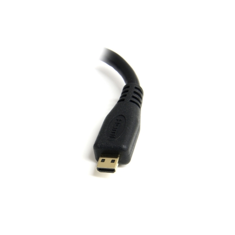 StarTech.com 5in High Speed HDMI Adapter Cable - HDMI to HDMI Micro - F / M - 5 inch Micro HDMI Adapter - HDMI Female to Micro HDMI Male (HDADFM5IN) - HDMI adapter - HDMI female to micro HDMI male - 1.2 cm - shielded - black - for P / N: HDMM30CM - 2