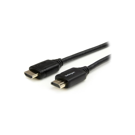 StarTech.com 3ft (1m) Premium Certified HDMI 2.0 Cable with Ethernet, High Speed Ultra HD 4K 60Hz HDMI Cable HDR10, HDMI Cord (Male / Male Connectors), For UHD Monitors, TVs, Displays - Durable HDMI Cable (HDMM1MP) - HDMI cable with Ethernet - HDMI male to HDMI male - 1 m - black - for P / N: EXTEND-HDMI-4K40C6P1, KITBXAVHDPEU, KITBXAVHDPUK, KITBXDOCKPEU, KITBXDOCKPUK - 0