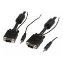StarTech.com 5m Coax High Resolution Monitor VGA Video Cable with Audio - VGA cable - HD-15 (VGA), stereo mini jack (M) to HD-15 (VGA), stereo mini jack (M) - 5 m - molded, thumbscrews - black