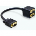 DeLOCK - VGA adapter - HD-15 (VGA) (M) to HD-15 (VGA) (F) - 20 cm