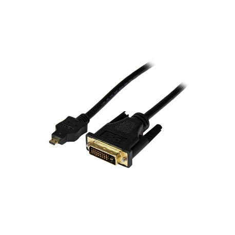StarTech.com 1m Micro HDMI to DVI-D Cable - M / M - Video cable - HDMI  /  DVI - DVI-D (M) to micro HDMI (M) - 3.3 ft - shielded - black - HDDDVIMM1M - Adapter cable - DVI-D male to micro HDMI male - 1 m - shielded - black - 5