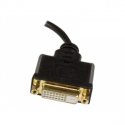 StarTech.com 8in Micro HDMI to DVI-D Adapter M / F - 8in Micro HDMI to DVI Cable - Connect a Micro HDMI phone or laptop to a DVI-D display (HDDDVIMF8IN) - Adapter - DVI-D female to micro HDMI male - 20.3 cm - shielded - black