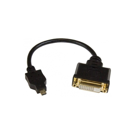 StarTech.com 8in Micro HDMI to DVI-D Adapter M / F - 8in Micro HDMI to DVI Cable - Connect a Micro HDMI phone or laptop to a DVI-D display (HDDDVIMF8IN) - Adapter - DVI-D female to micro HDMI male - 20.3 cm - shielded - black - 3