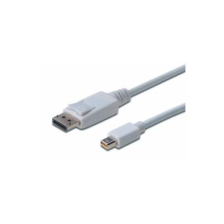 ASSMANN - DisplayPort cable - Mini DisplayPort (M) to DisplayPort (M) - 3 m - molded - white - for Apple iMac; Mac mini; Mac Pro; MacBook; MacBook Air; MacBook Pro - 0