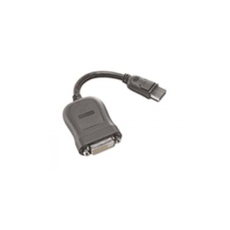 Lenovo - DVI cable - single link - DisplayPort (M) to DVI-D (F) - 20 cm - grey - for ThinkCentre M70; M720; M80; M90; M920; ThinkStation P340; P360; P620; V50t-13; V530-15 - 0