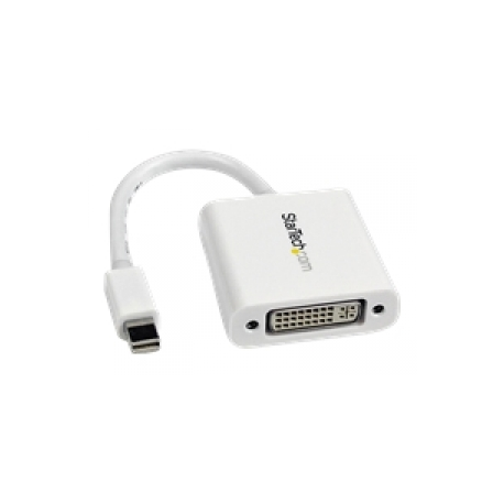 StarTech.com Mini DisplayPort to DVI Adapter - White - 1920 x 1200 - Mini DP to DVI Converter for Your Mac or Windows Computer (MDP2DVIW) - DVI adapter - Mini DisplayPort (M) to DVI-I (F) - 17 cm - white - 0