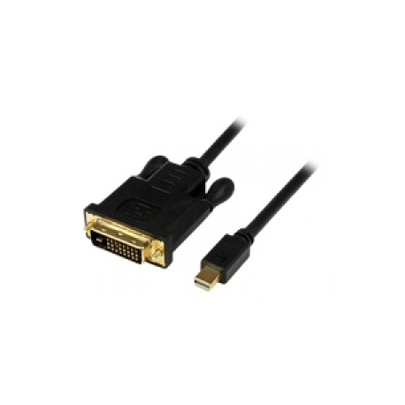 StarTech.com 3 ft Mini DisplayPort to DVI Adapter Cable - Mini DP to DVI Video Converter - MDP to DVI Cable for Mac  /  PC 1920x1200 - Black (MDP2DVIMM3B) - DisplayPort cable - Mini DisplayPort (M) to DVI-D (M) - 91.44 cm - thumbscrews - black - 0